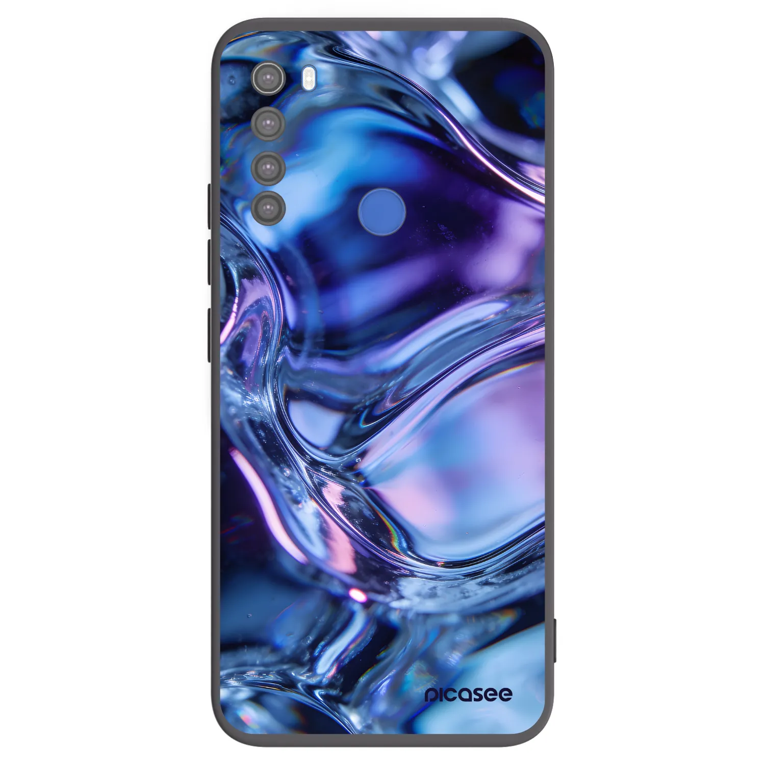Picasee Xiaomi Redmi Note 8T Hülle - Schwarzes Silikon - Iris liquid