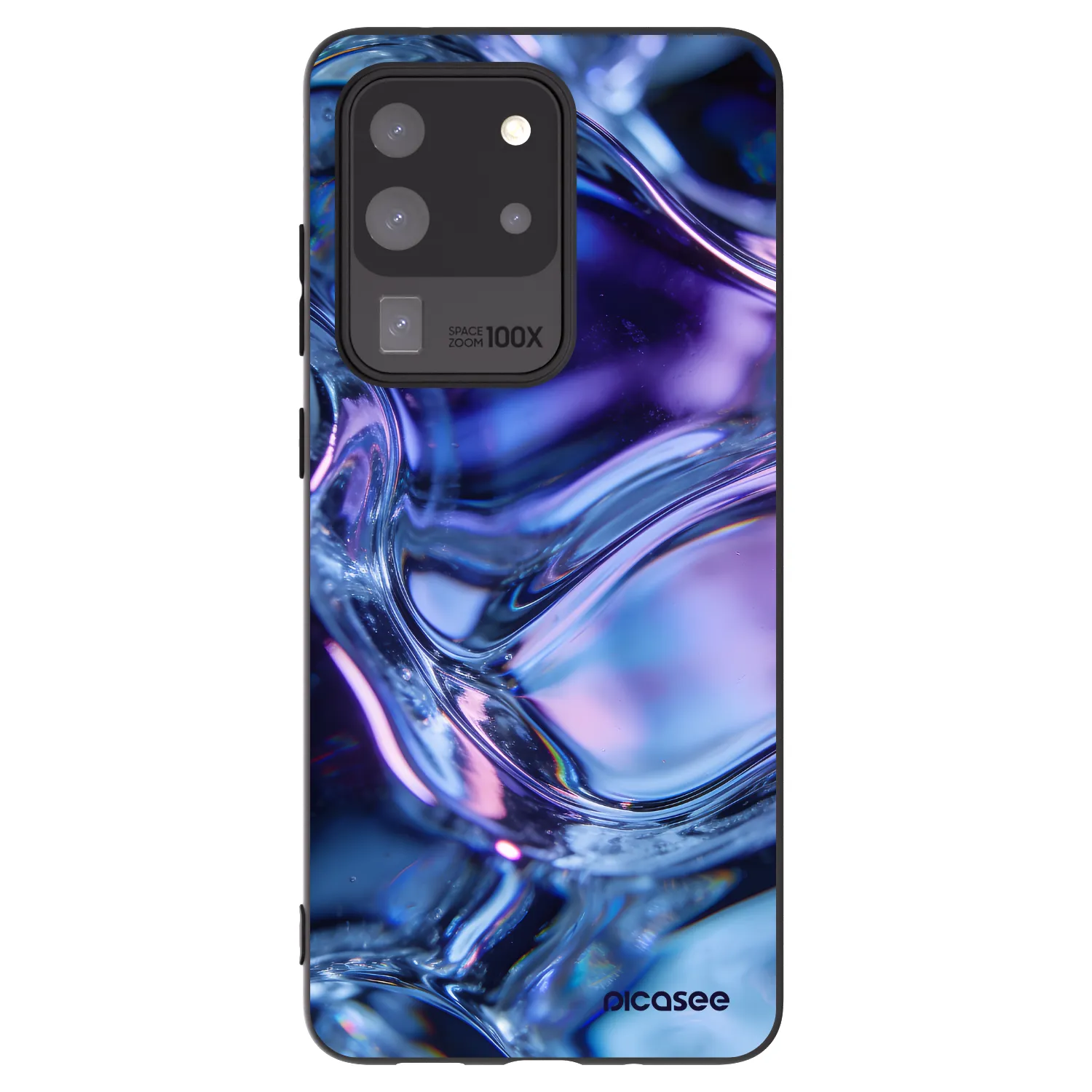 Picasee Samsung Galaxy S20 Ultra 5G G988F Hülle - Schwarzes Silikon - Iris liquid