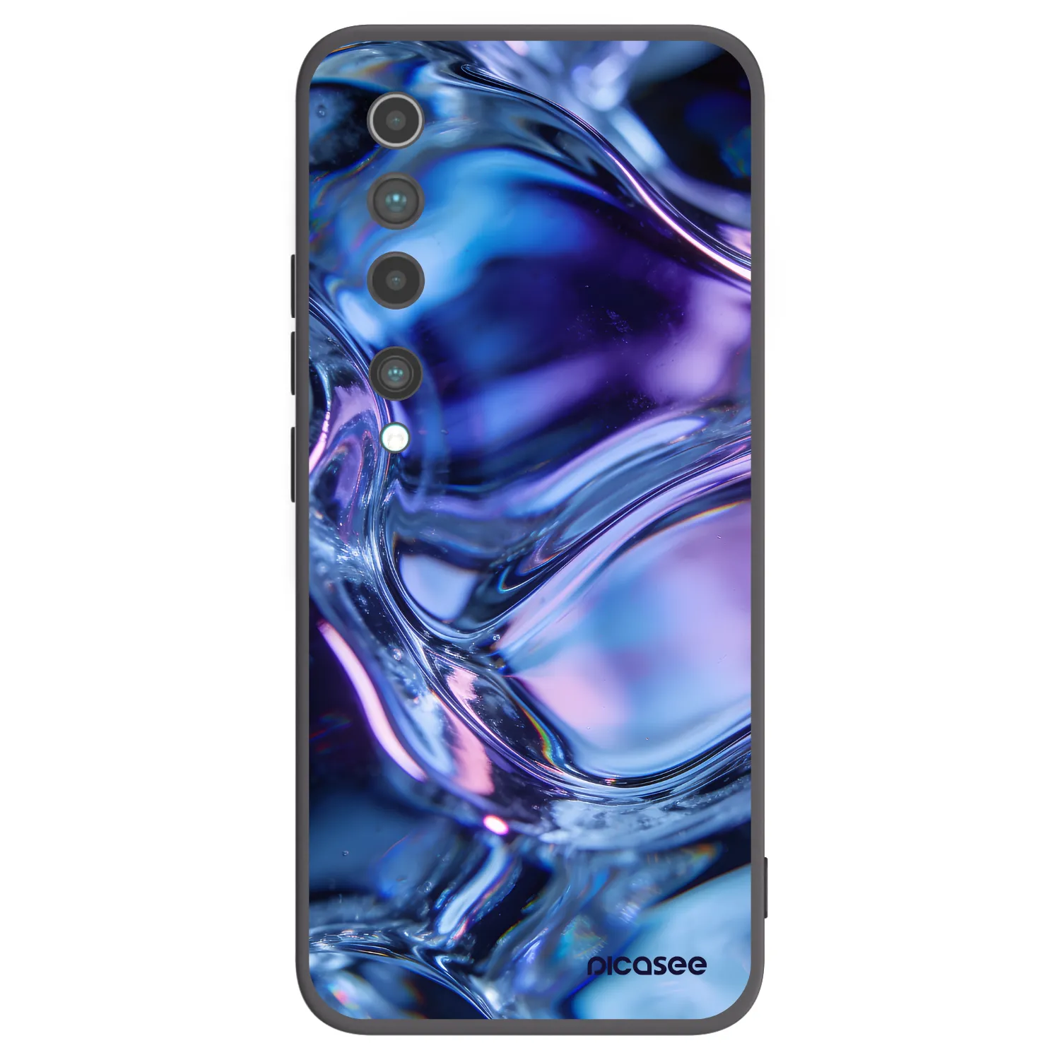 Picasee Xiaomi Mi 10 Hülle - Schwarzes Silikon - Iris liquid