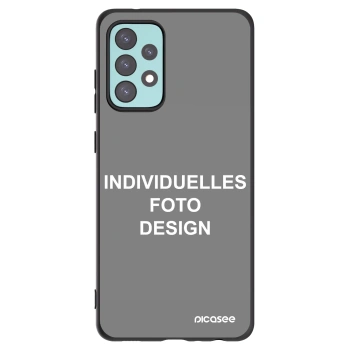 Picasee Samsung Galaxy A72 A725F Hülle - Schwarzes Silikon - Individuelles Fotodesign
