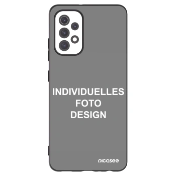 Picasee Samsung Galaxy A32 5G A326B Hülle - Schwarzes Silikon - Individuelles Fotodesign