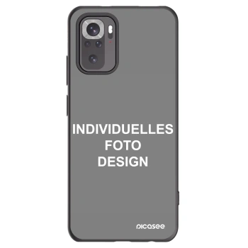 Picasee Xiaomi Redmi Note 10S Hülle - Schwarzes Silikon - Individuelles Fotodesign