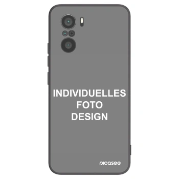 Picasee Xiaomi Poco F3 Hülle - Schwarzes Silikon - Individuelles Fotodesign