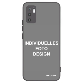 Picasee Xiaomi Redmi Note 10 5G Hülle - Schwarzes Silikon - Individuelles Fotodesign