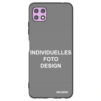 Picasee Samsung Galaxy A22 A226B 5G Hülle - Schwarzes Silikon - Individuelles Fotodesign