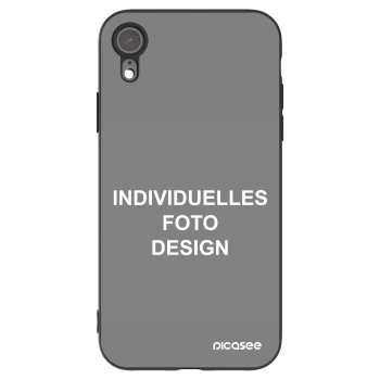 Picasee Apple iPhone XR Hülle - Schwarzes Silikon - Individuelles Fotodesign