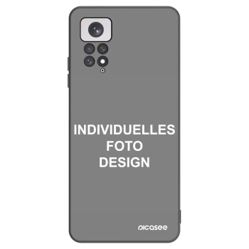 Picasee Xiaomi Redmi Note 11 Hülle - Schwarzes Silikon - Individuelles Fotodesign