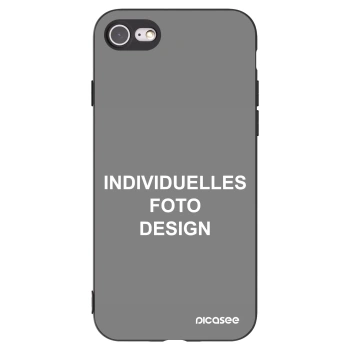 Picasee Apple iPhone SE 2022 Hülle - Schwarzes Silikon - Individuelles Fotodesign