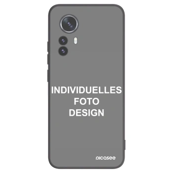 Picasee Xiaomi 12 Pro Hülle - Schwarzes Silikon - Individuelles Fotodesign