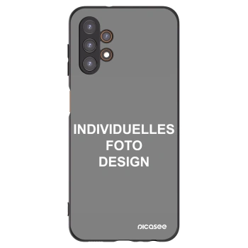 Picasee Samsung Galaxy A13 4G A135 Hülle - Schwarzes Silikon - Individuelles Fotodesign