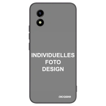Picasee Vivo Y01 Hülle - Schwarzes Silikon - Individuelles Fotodesign