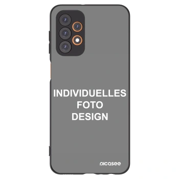 Picasee Samsung Galaxy A23 A235F 4G Hülle - Schwarzes Silikon - Individuelles Fotodesign