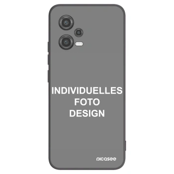 Picasee Xiaomi Poco X5 Hülle - Schwarzes Silikon - Individuelles Fotodesign