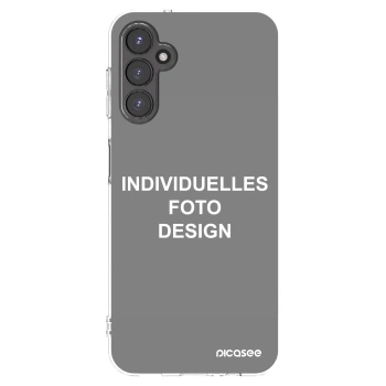 Picasee Samsung Galaxy A14 5G A146P Hülle - Transparentes Silikon - Individuelles Fotodesign