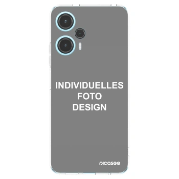 Picasee Xiaomi Poco F5 Hülle - Transparentes Silikon - Individuelles Fotodesign