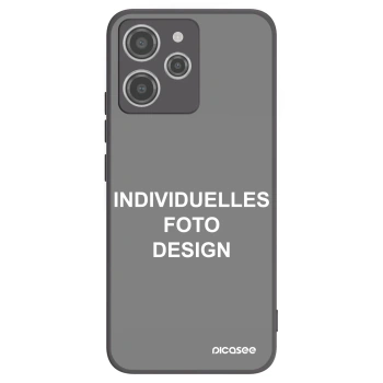 Picasee Xiaomi Redmi 12 4G Hülle - Schwarzes Silikon - Individuelles Fotodesign