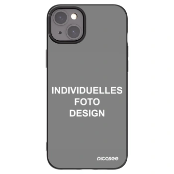 Picasee Apple iPhone 15 Plus Hülle - Schwarzes Silikon - Individuelles Fotodesign