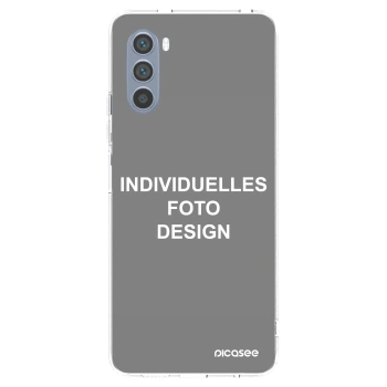 Picasee Motorola Moto G62 Hülle - Transparentes Silikon - Individuelles Fotodesign