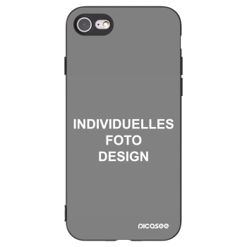 Picasee Apple iPhone 7 Hülle - Schwarzes Silikon - Individuelles Fotodesign