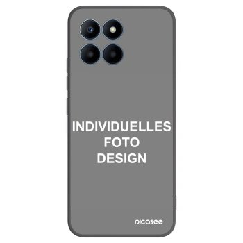 Picasee Honor 70 Lite Hülle - Schwarzes Silikon - Individuelles Fotodesign