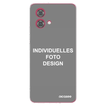 Picasee Motorola Moto G84 5G Hülle - Transparentes Silikon - Individuelles Fotodesign