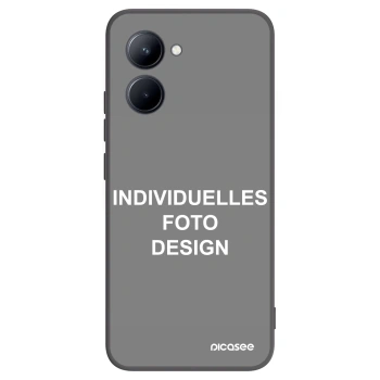 Picasee Realme C33 (2023) Hülle - Schwarzes Silikon - Individuelles Fotodesign
