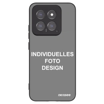 Picasee Xiaomi 14 Hülle - Schwarzes Silikon - Individuelles Fotodesign