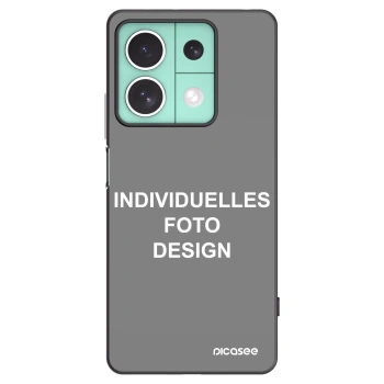 Picasee Xiaomi Redmi Note 13 5G Hülle - Schwarzes Silikon - Individuelles Fotodesign