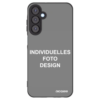 Picasee Samsung Galaxy A25 A256B 5G Hülle - Schwarzes Silikon - Individuelles Fotodesign