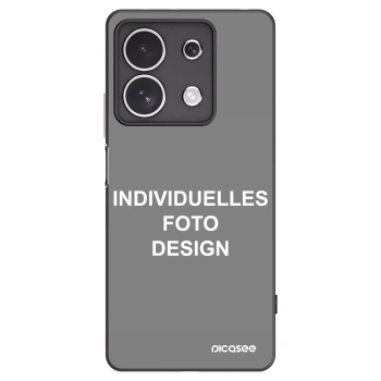 Picasee Xiaomi Redmi Note 13 4G Hülle - Schwarzes Silikon - Individuelles Fotodesign