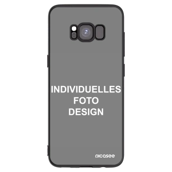 Picasee Samsung Galaxy S8 G950F Hülle - Schwarzes Silikon - Individuelles Fotodesign
