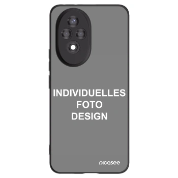 Picasee Honor 200 5G Hülle - Schwarzes Silikon - Individuelles Fotodesign