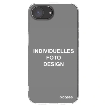 Picasee Apple iPhone 16e Hülle - Transparentes Silikon - Individuelles Fotodesign