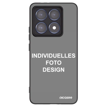 Picasee Xiaomi 14T Pro Hülle - Schwarzes Silikon - Individuelles Fotodesign