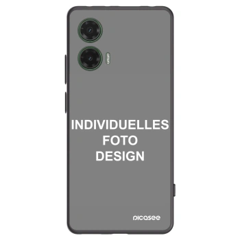 Picasee Motorola Moto G35 5G Hülle - Schwarzes Silikon - Individuelles Fotodesign