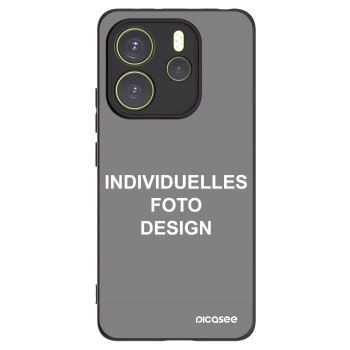 Picasee Xiaomi Redmi Note 14 4G Hülle - Schwarzes Silikon - Individuelles Fotodesign