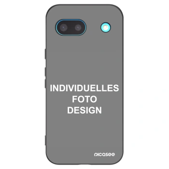 Picasee Google Pixel 8a Hülle - Schwarzes Silikon - Individuelles Fotodesign