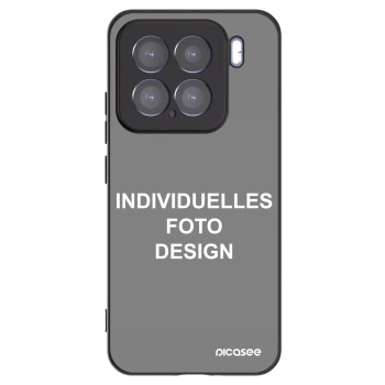 Picasee Xiaomi 15 Hülle - Schwarzes Silikon - Individuelles Fotodesign