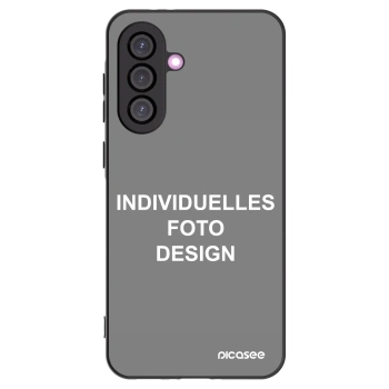 Picasee Samsung Galaxy A56 5G A566B Hülle - Schwarzes Silikon - Individuelles Fotodesign