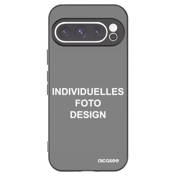 Picasee Google Pixel 9 Pro Hülle - Schwarzes Silikon - Individuelles Fotodesign