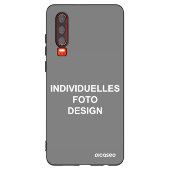 Picasee Huawei P30 Hülle - Schwarzes Silikon - Individuelles Fotodesign