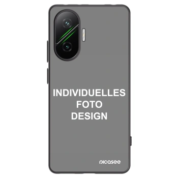 Picasee Xiaomi Poco F7 5G Hülle - Schwarzes Silikon - Individuelles Fotodesign