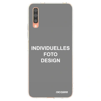 Picasee Samsung Galaxy A70 A705F Hülle - Transparentes Silikon - Individuelles Fotodesign