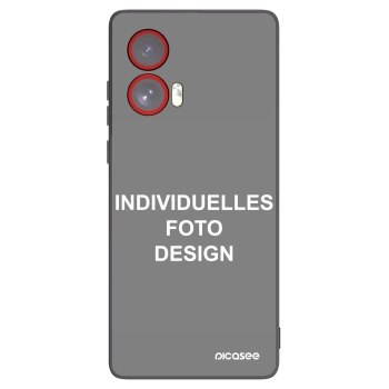 Picasee Motorola Edge 50 Fusion Hülle - Schwarzes Silikon - Individuelles Fotodesign