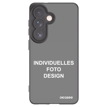 Picasee Samsung Galaxy S26 Hülle - Schwarzes Silikon - Individuelles Fotodesign