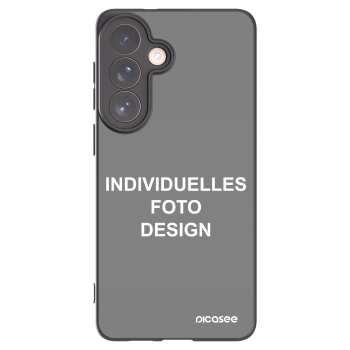Picasee Samsung Galaxy S26+ Hülle - Schwarzes Silikon - Individuelles Fotodesign