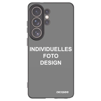 Picasee Samsung Galaxy S26 Ultra Hülle - Schwarzes Silikon - Individuelles Fotodesign
