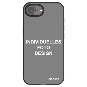 Picasee Apple iPhone 17e Hülle - Schwarzes Silikon - Individuelles Fotodesign