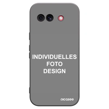 Picasee Google Pixel 10a Hülle - Schwarzes Silikon - Individuelles Fotodesign