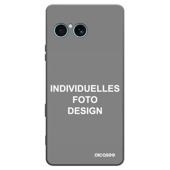 Picasee Sony Xperia 10 VII Hülle - Schwarzes Silikon - Individuelles Fotodesign